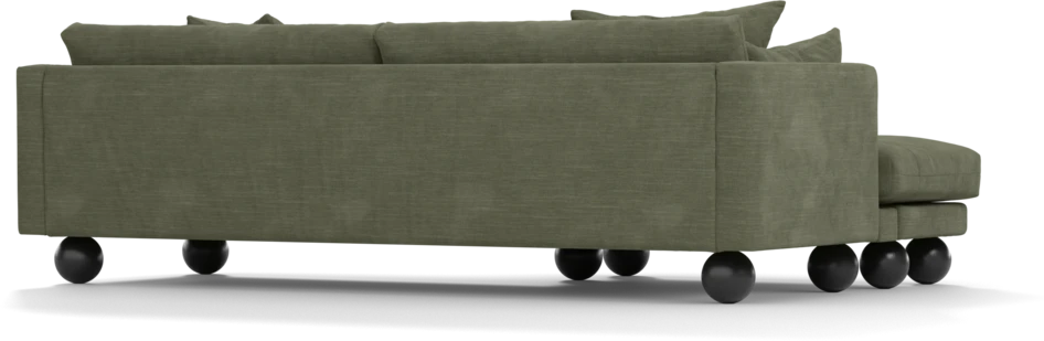 Harper - 4-sits med schäslong XL vänster - Grön