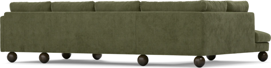 Madison - 2-sits soffa med divan vänster och schäslong höger - Grön