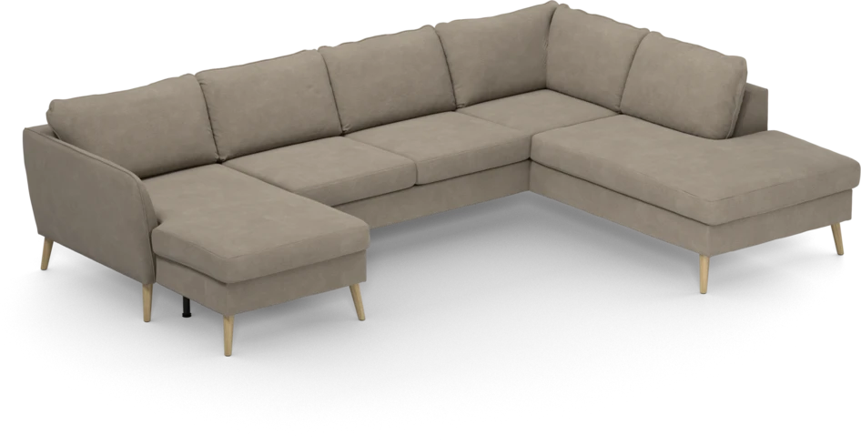 County - 3-sits soffa med schäslong vänster och divan höger - Beige