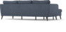 County - 3-sits soffa med flyttbar schäslong - Blå