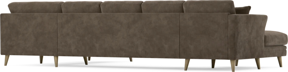 Eden - 3-sits soffa med schäslong vänster och divan höger - Brun