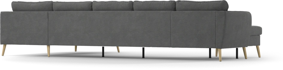 County - 4-sits soffa med schäslong vänster och divan höger - Grå