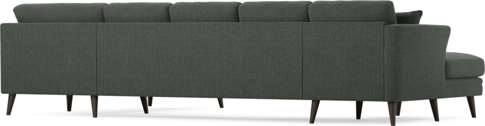 Eden - 3-sits soffa med schäslong vänster och divan höger - Grön