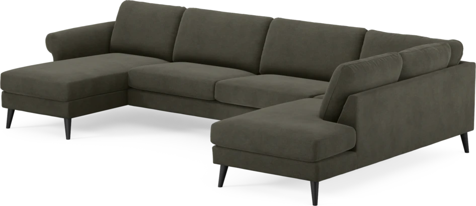 Bridge - 3-sits soffa med schäslong vänster och divan höger - Grå