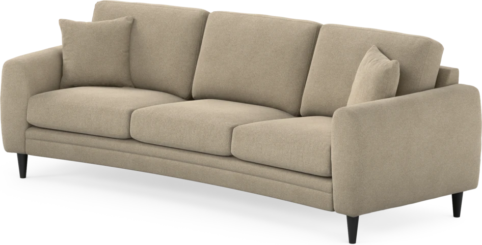 Eden - 3-sits soffa svängd - Beige