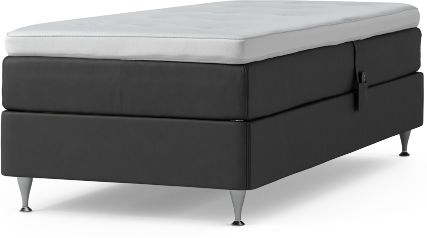 Delux Sense - Ställbar säng, enkelsäng med bäddmadrass och sängben