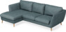 Madison Lux - 2-sits soffa med schäslong vänster - Turkos