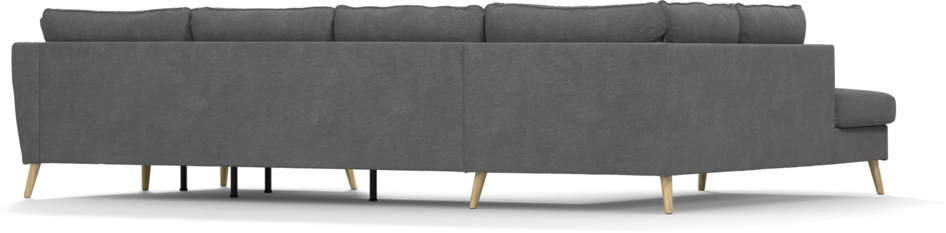County - 3-sits soffa med divan vänster och schäslong höger - Grå