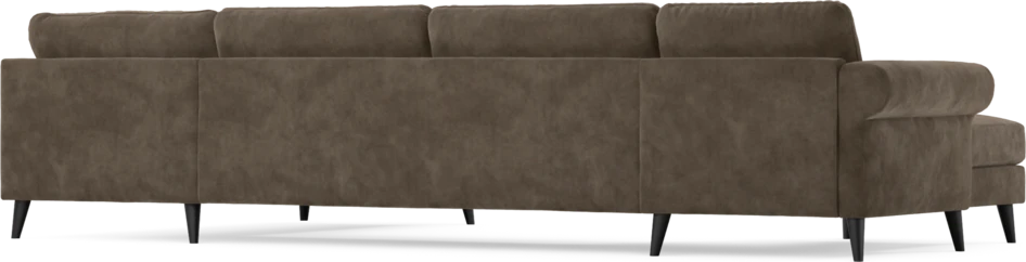 Bridge - 3-sits soffa med schäslong vänster och divan höger - Brun