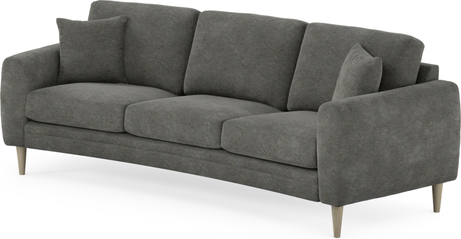 Eden - 3-sits soffa svängd - Grå