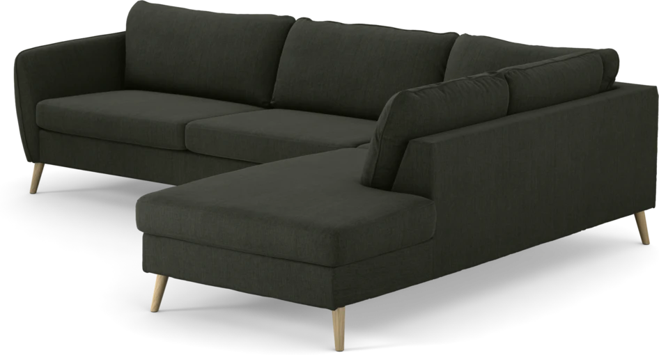 County - 2,5-sits soffa med divan höger - Grön