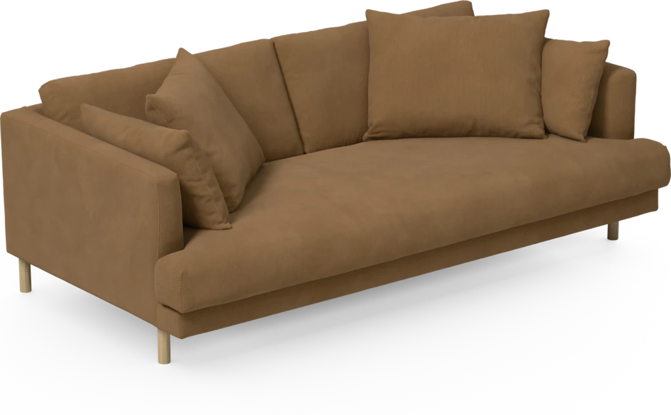 Harper - 3-sits soffa, hel dyna - Gul