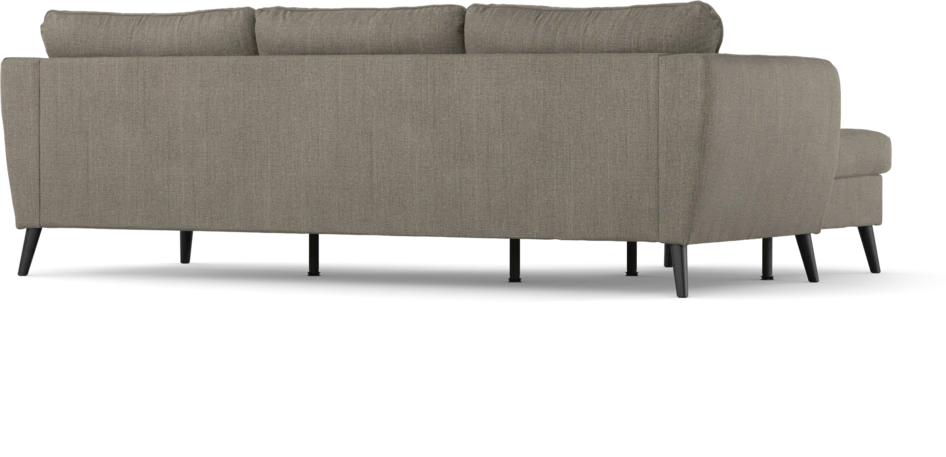 County - 3-sits soffa med flyttbar schäslong - Brun