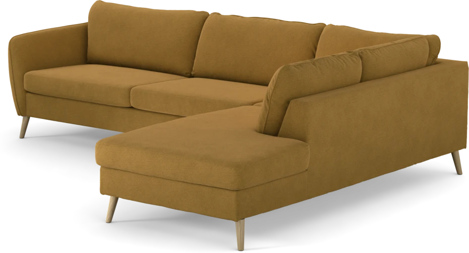 County - 2,5-sits soffa med divan höger - Gul