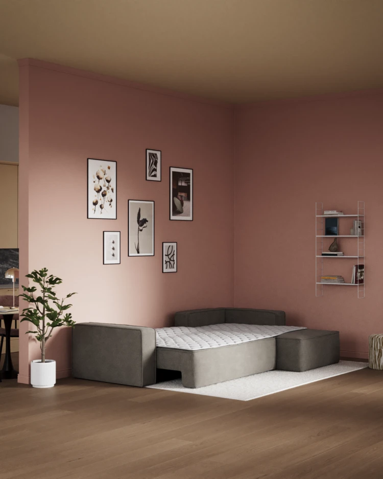 Ide - Bäddsoffa 3-sits med schäslong höger - inspiration