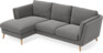 Madison Lux - 2-sits soffa med schäslong vänster - Grå