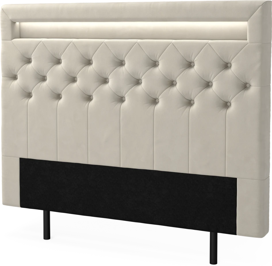 New York led - Sänggavel, 90-210 cm - Beige
