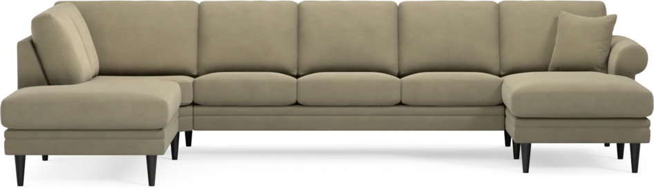 Eden - 3-sits soffa med divan vänster och schäslong höger - Beige