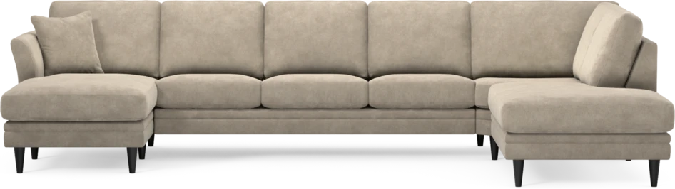 Eden - 3-sits soffa med schäslong vänster och divan höger - Beige