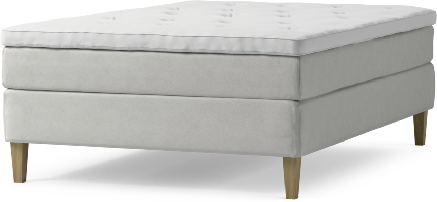 Delux Sense - Kontinentalsäng, enkelsäng 140 cm med bäddmadrass och sängben