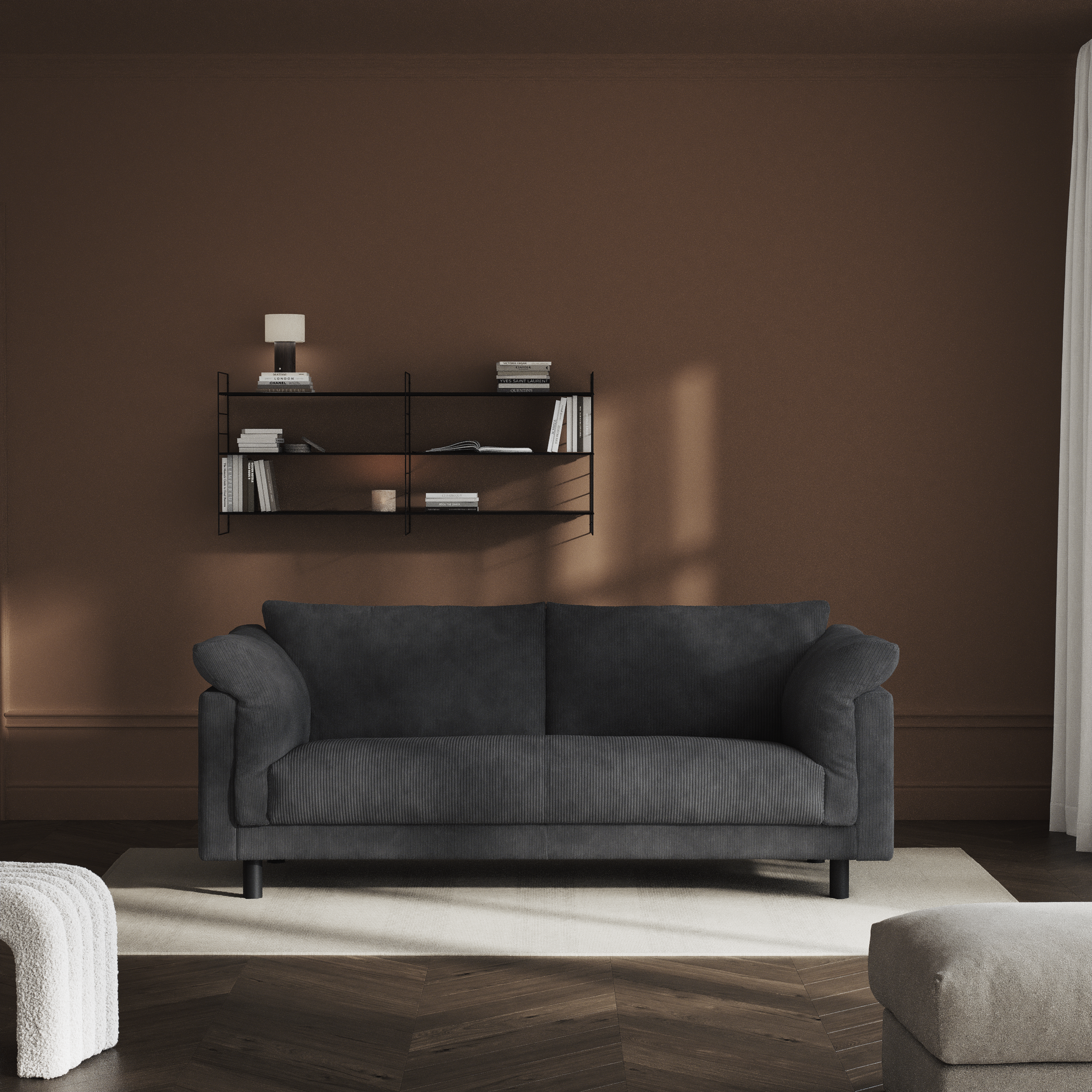 Cherrie - 2,5-sits soffa, hel dyna, fast klädsel - inspiration