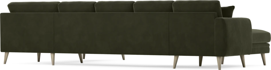 Eden - 3-sits soffa med schäslong vänster och divan höger - Grön