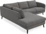 Madison - 2-sits soffa med divan vänster - Brun
