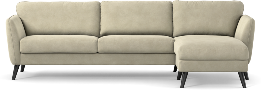 Bridge - 3-sits soffa med schäslong höger - Beige