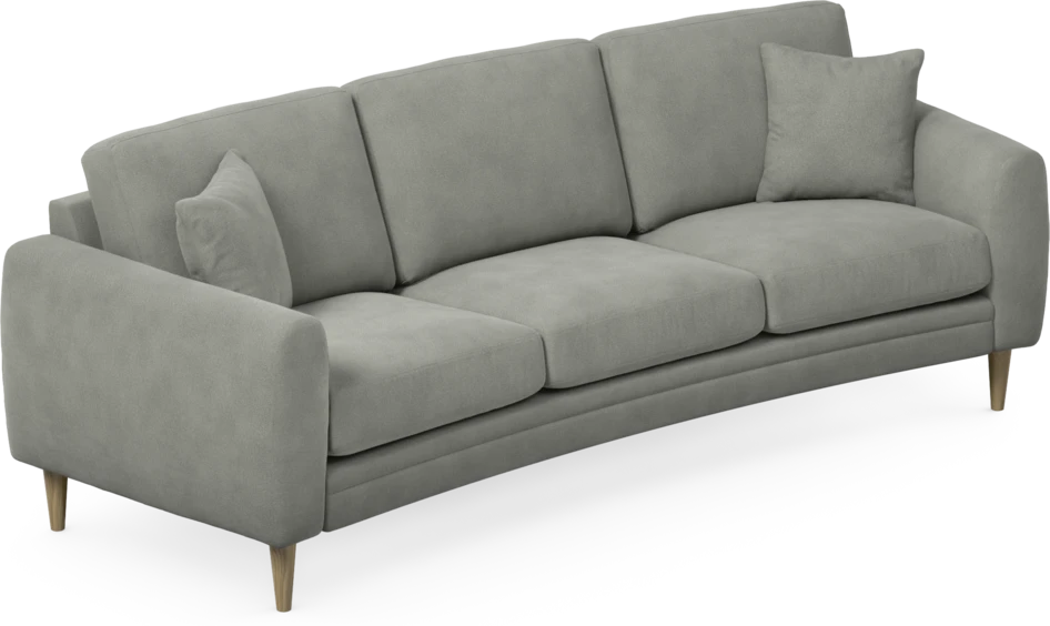 Eden - 3-sits soffa svängd - Grå