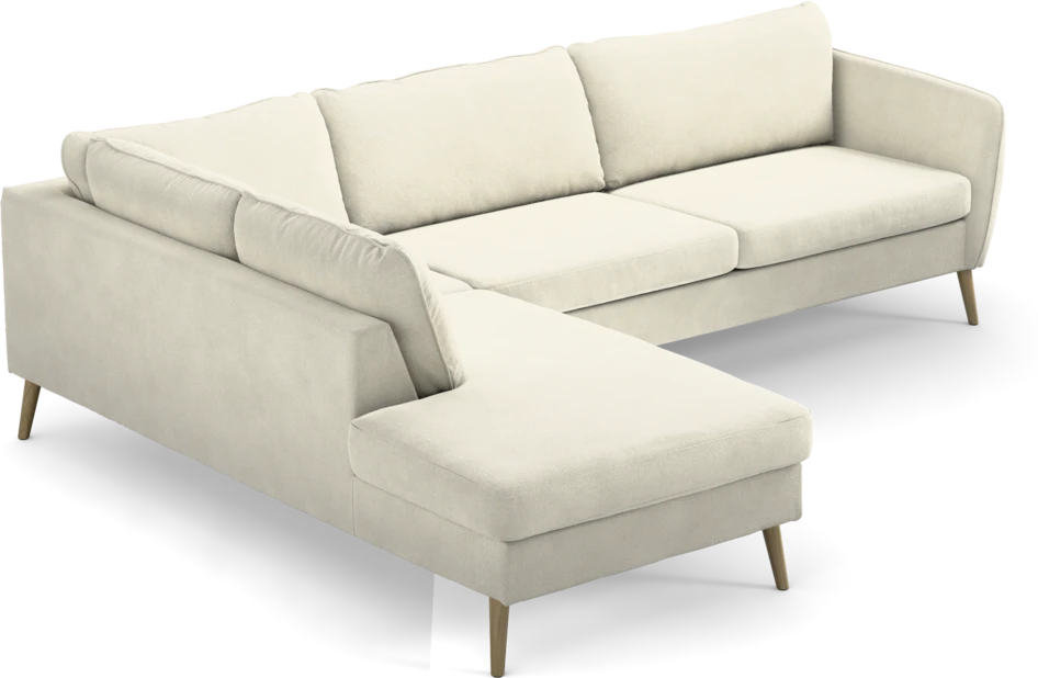 County - 2,5-sits soffa med divan vänster - Vit