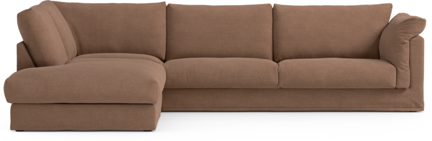 Cherrie Klädsel -  3-sits soffa med divan vänster - Orange