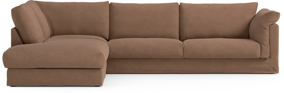 Cherrie - 3-sits soffa med divan vänster, med kappa - Orange
