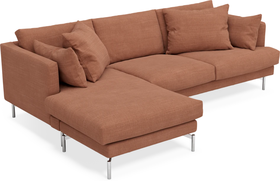 Harper - 4-sits med schäslong vänster - Orange
