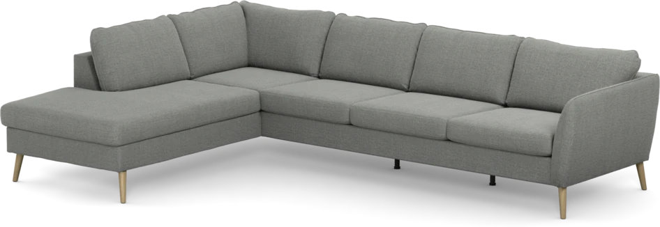 County - 3-sits soffa med divan vänster - Grå