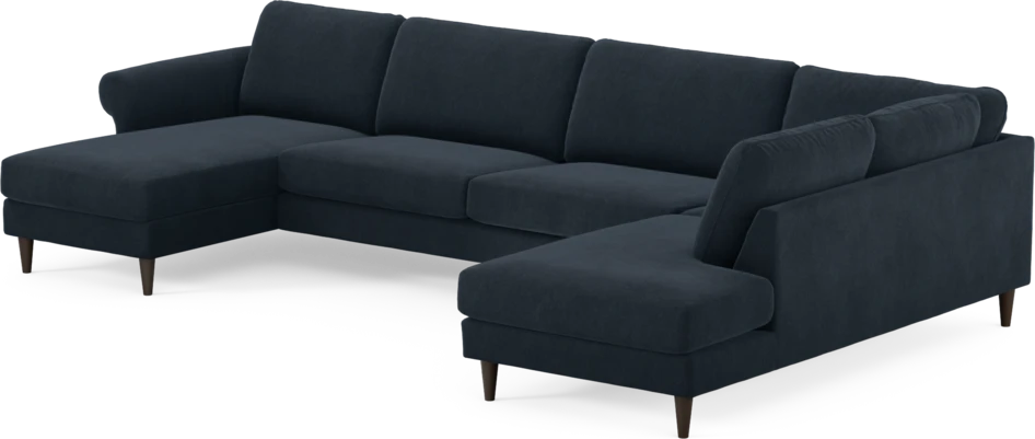 Bridge - 3-sits soffa med schäslong vänster och divan höger - Blå