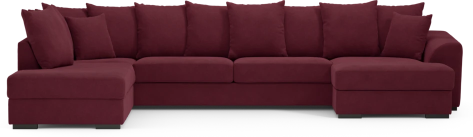 Town - 3-sits soffa med divan vänster och schäslong höger - Röd
