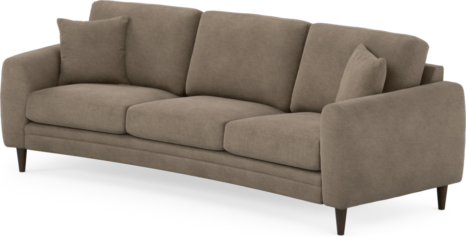 Eden - 3-sits soffa svängd - Brun