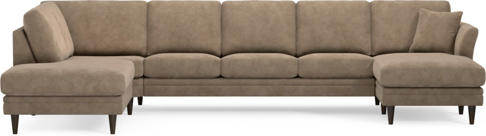 Eden - 3-sits soffa med divan vänster och schäslong höger - Beige