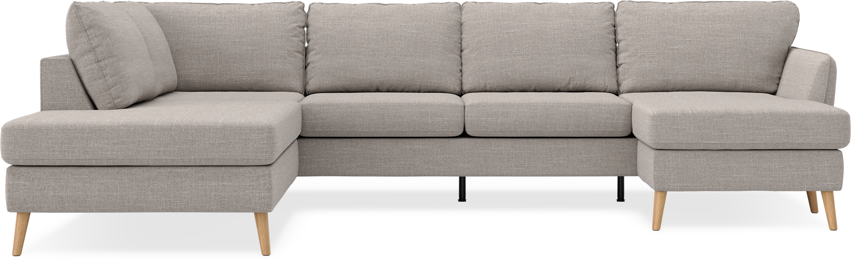 County - 3-sits soffa med divan vänster och schäslong höger - Beige