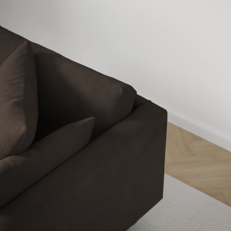 Harper - 3-sits soffa - Brun