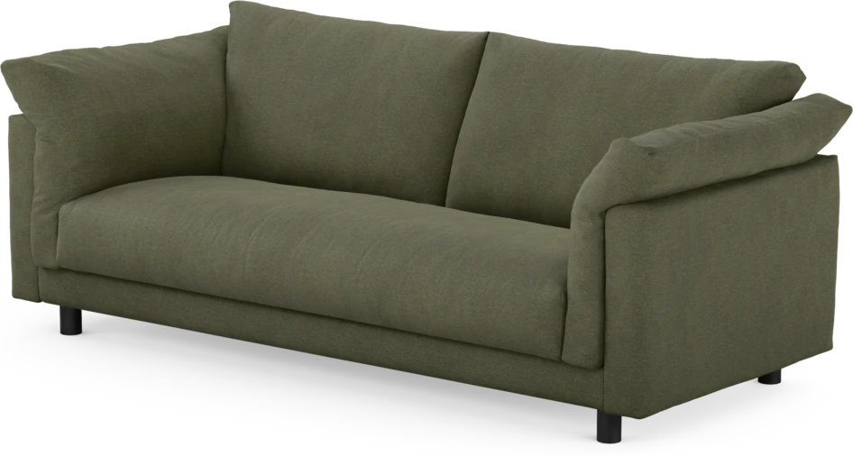 Cherrie - 2,5-sits soffa, hel dyna, fast klädsel - Grön