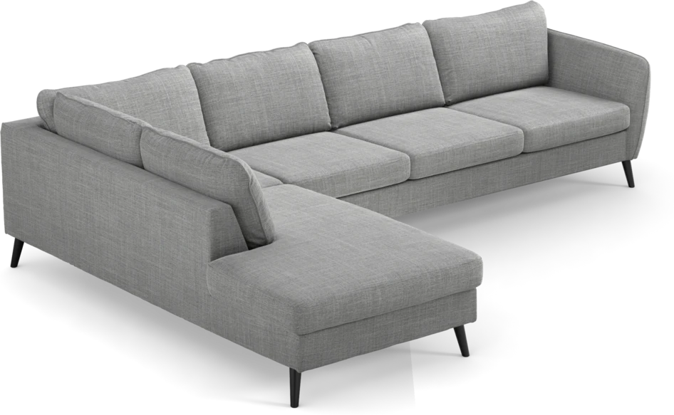 County - 3-sits soffa med divan vänster - Grå