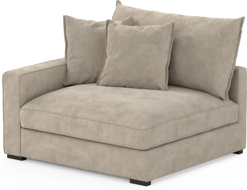 Rossi - 1,5-sits med armstöd vänster - Beige