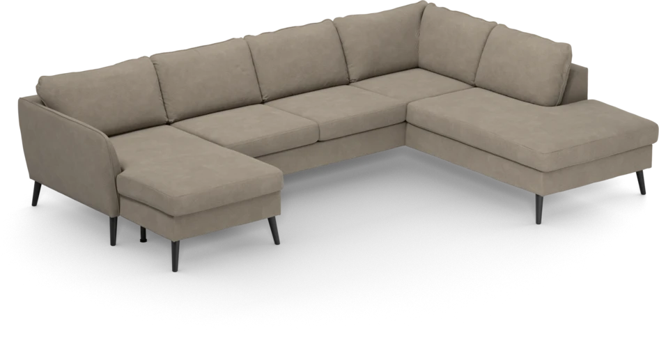 County - 3-sits soffa med schäslong vänster och divan höger - Beige