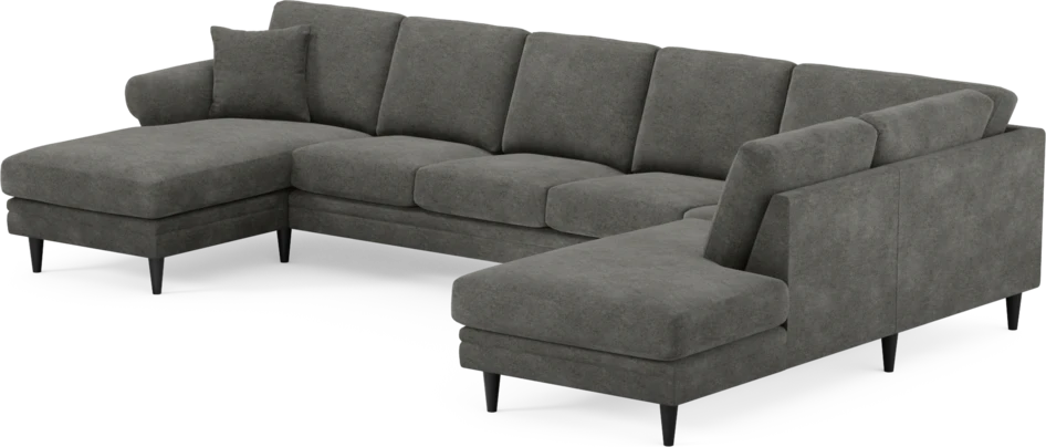 Eden - 3-sits soffa med schäslong vänster och divan höger - Grå