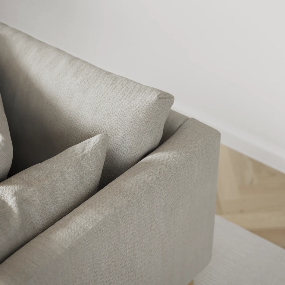 Harper - 3-sits soffa, hel dyna - Beige