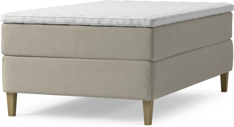 Delux Exclusive - Kontinentalsäng, enkelsäng 120 cm med bäddmadrass och sängben