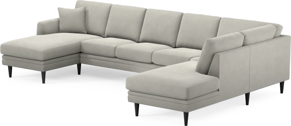 Eden - 3-sits soffa med schäslong vänster och divan höger - Grå