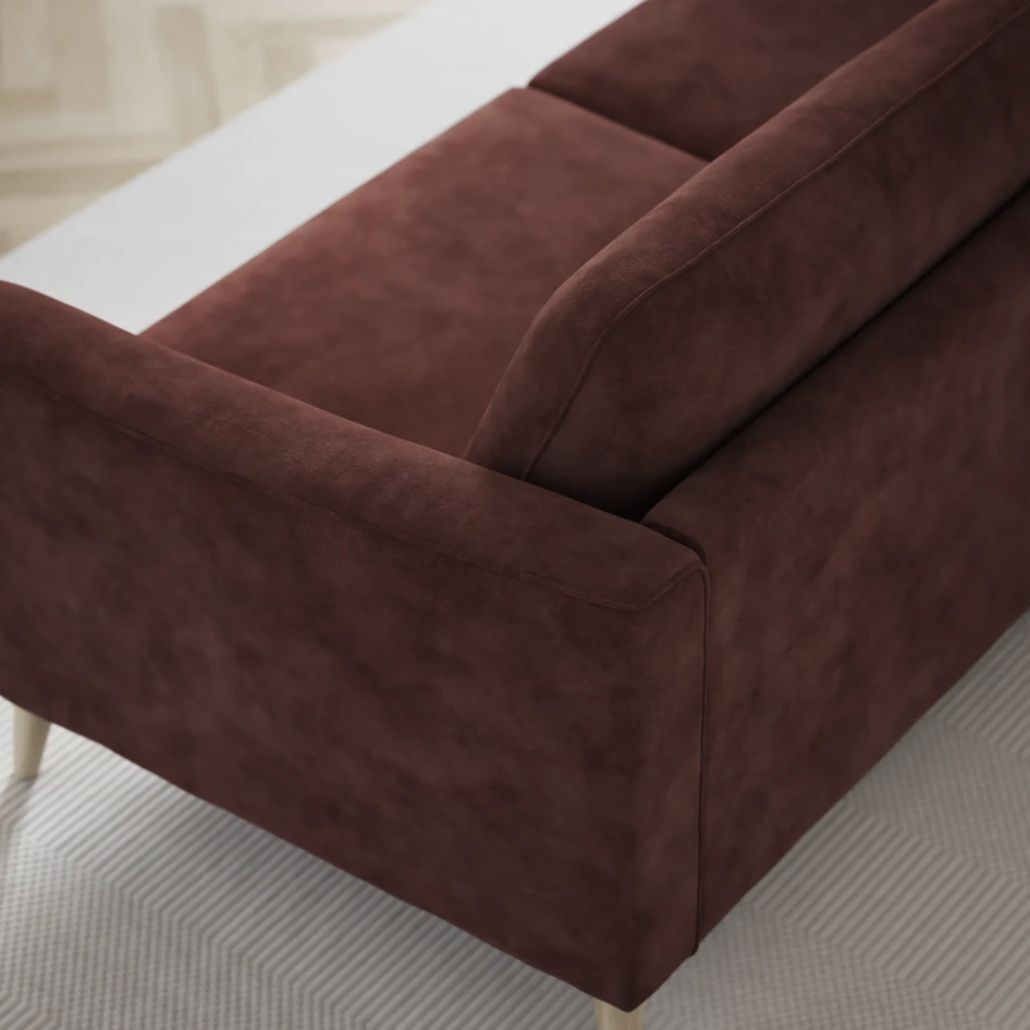 Bridge - 3-sits soffa med schäslong vänster och divan höger - Röd