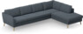 County - 3-sits soffa med divan höger - Blå